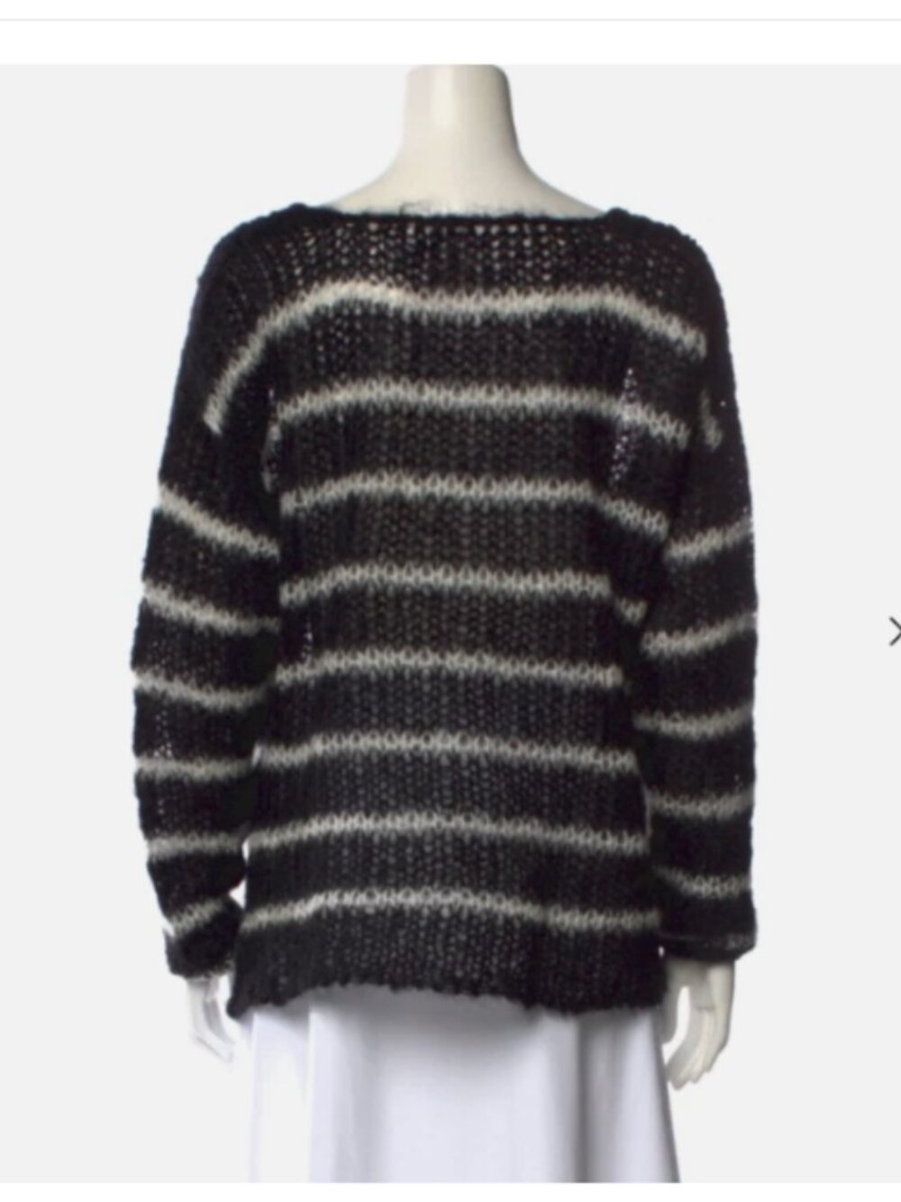 🖤 $230 MIKUTA The Striped Mohair Sweater Small - Picture 2 of 4